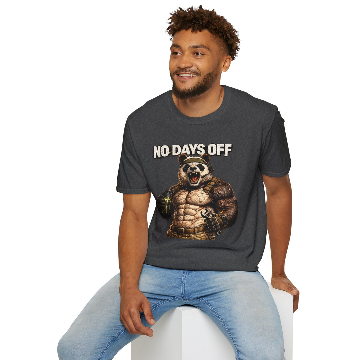 No Days Off Panda Workout T-Shirt
