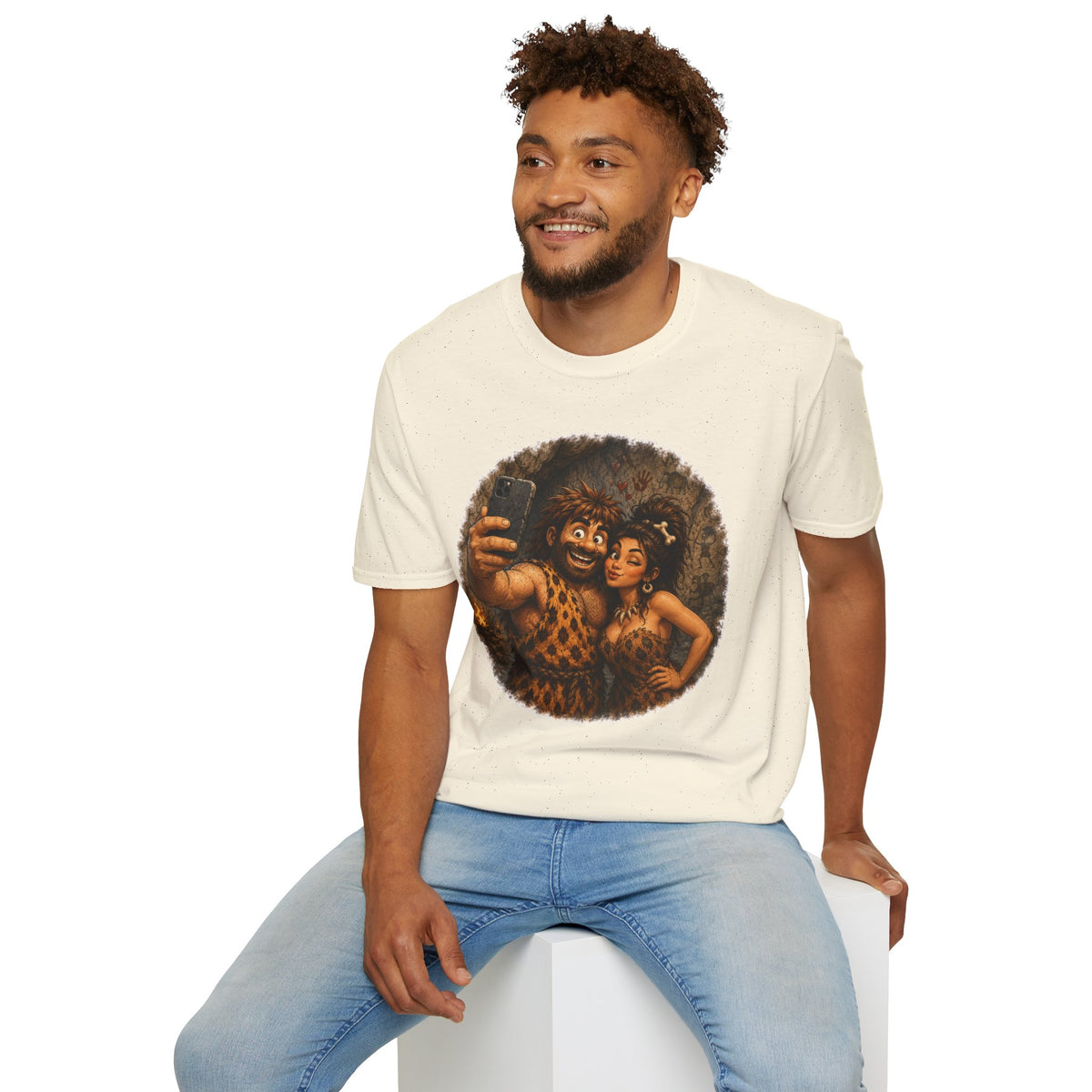 Caveman Couple Selfie T-Shirt