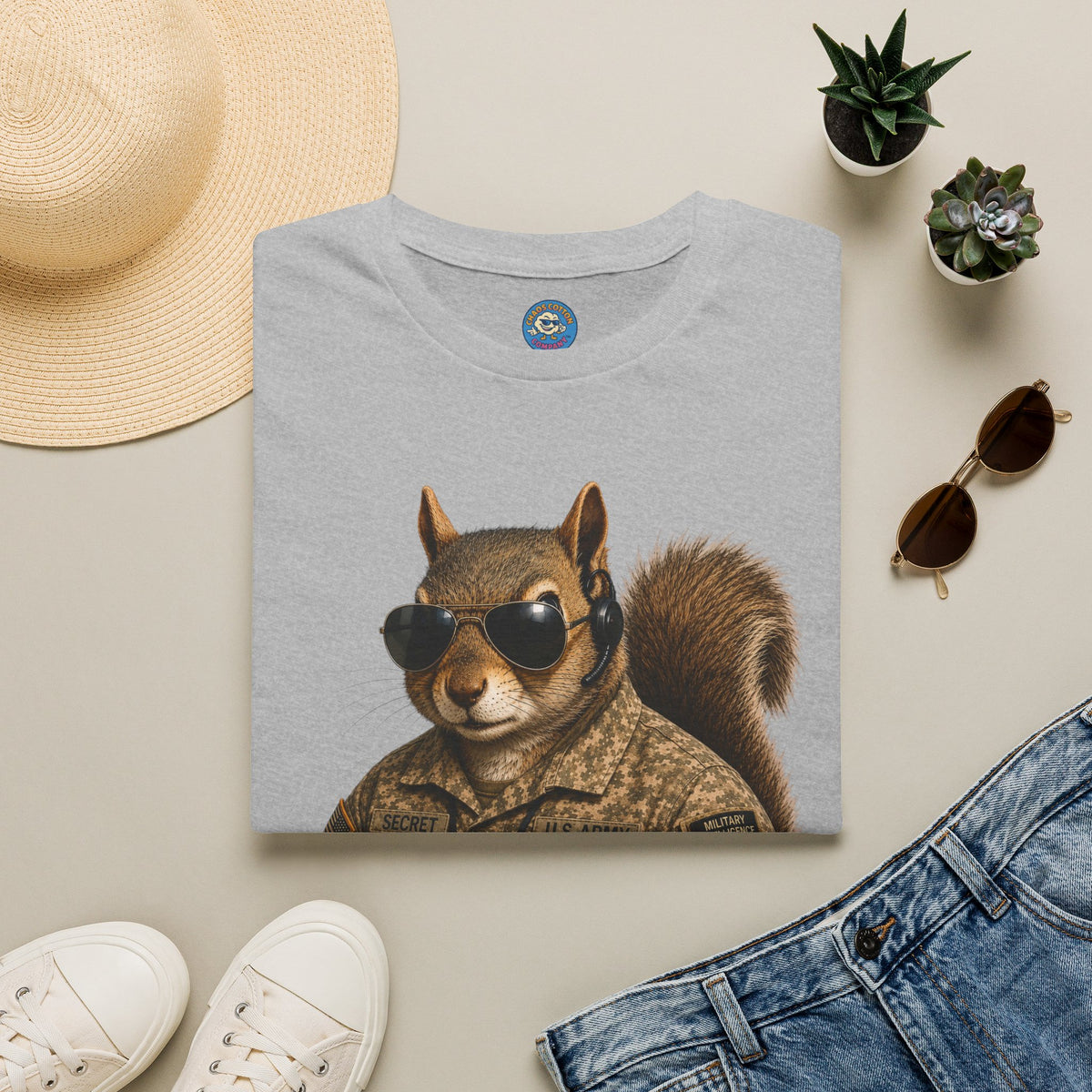 Secret Squirrel Military Intelligence Funny Tactical Squirrel Graphic