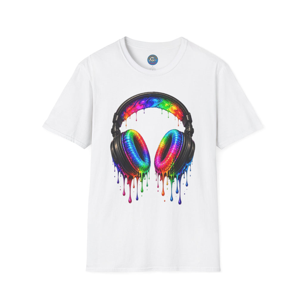 Rainbow Drip Headphones T-Shirt