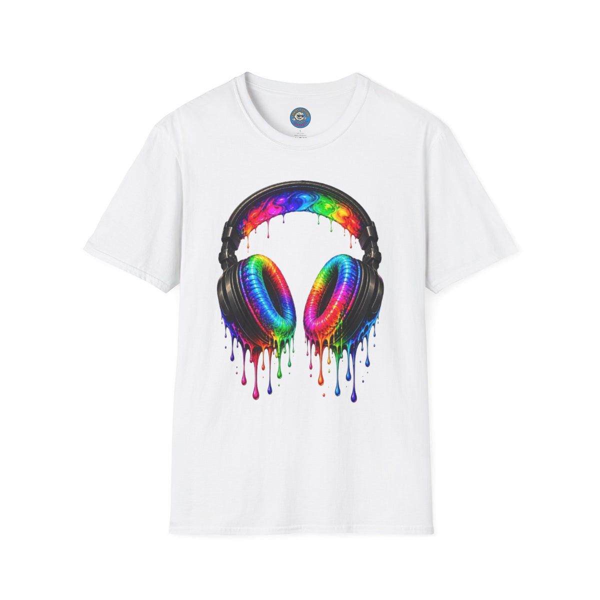 Rainbow Drip Headphones T-Shirt
