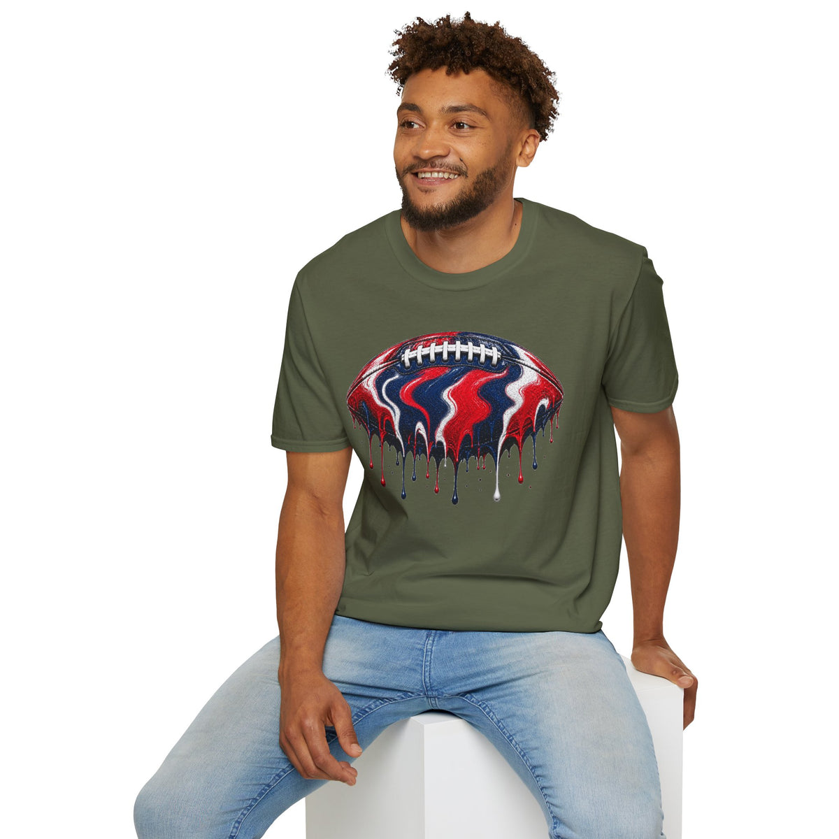 Ole Miss Drip Football T-Shirt