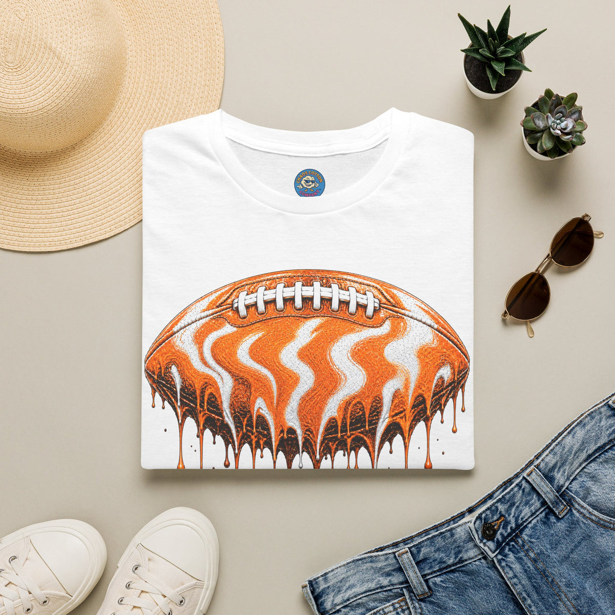 Tennessee Volunteers Drip Football T-Shirt