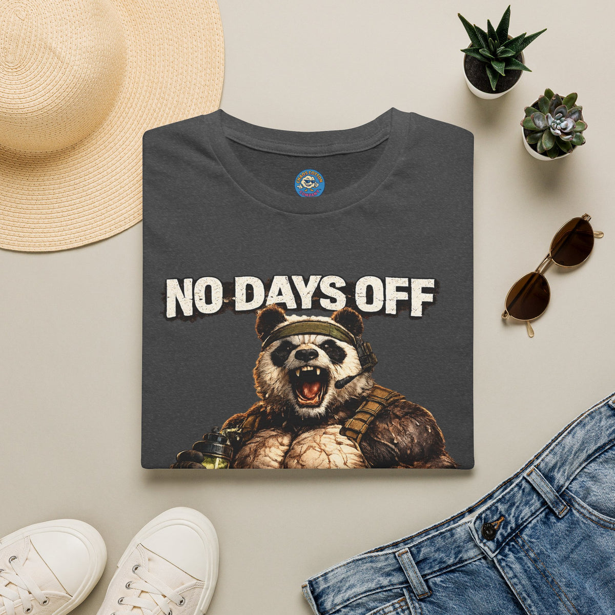 No Days Off Panda Workout T-Shirt