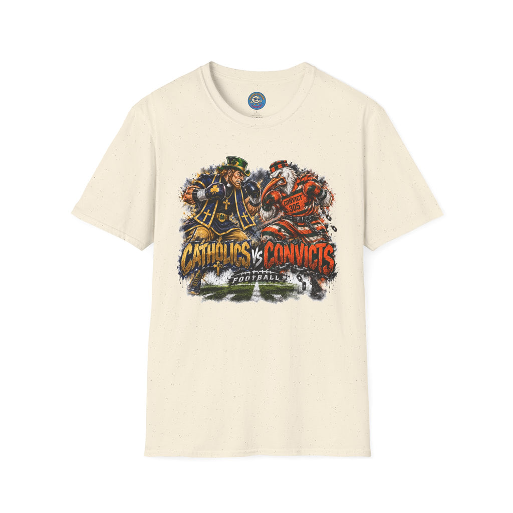 Catholics vs Convicts Rivalry Football T-Shirt