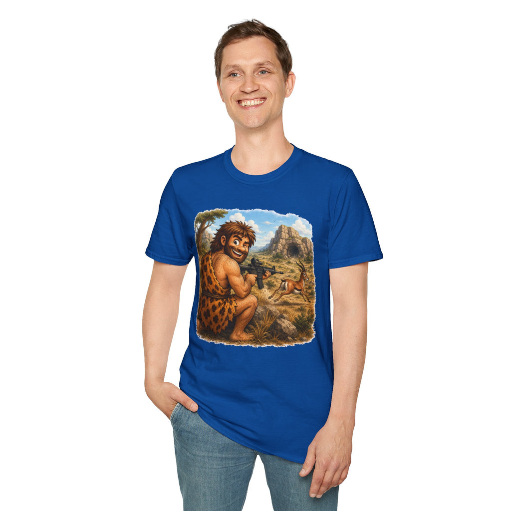 Caveman Hunting with an AR T-Shirt