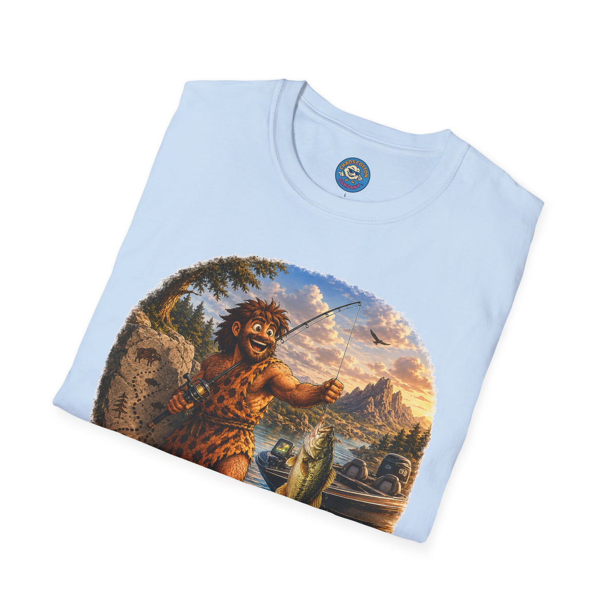 Caveman Goes Fishing T-Shirt