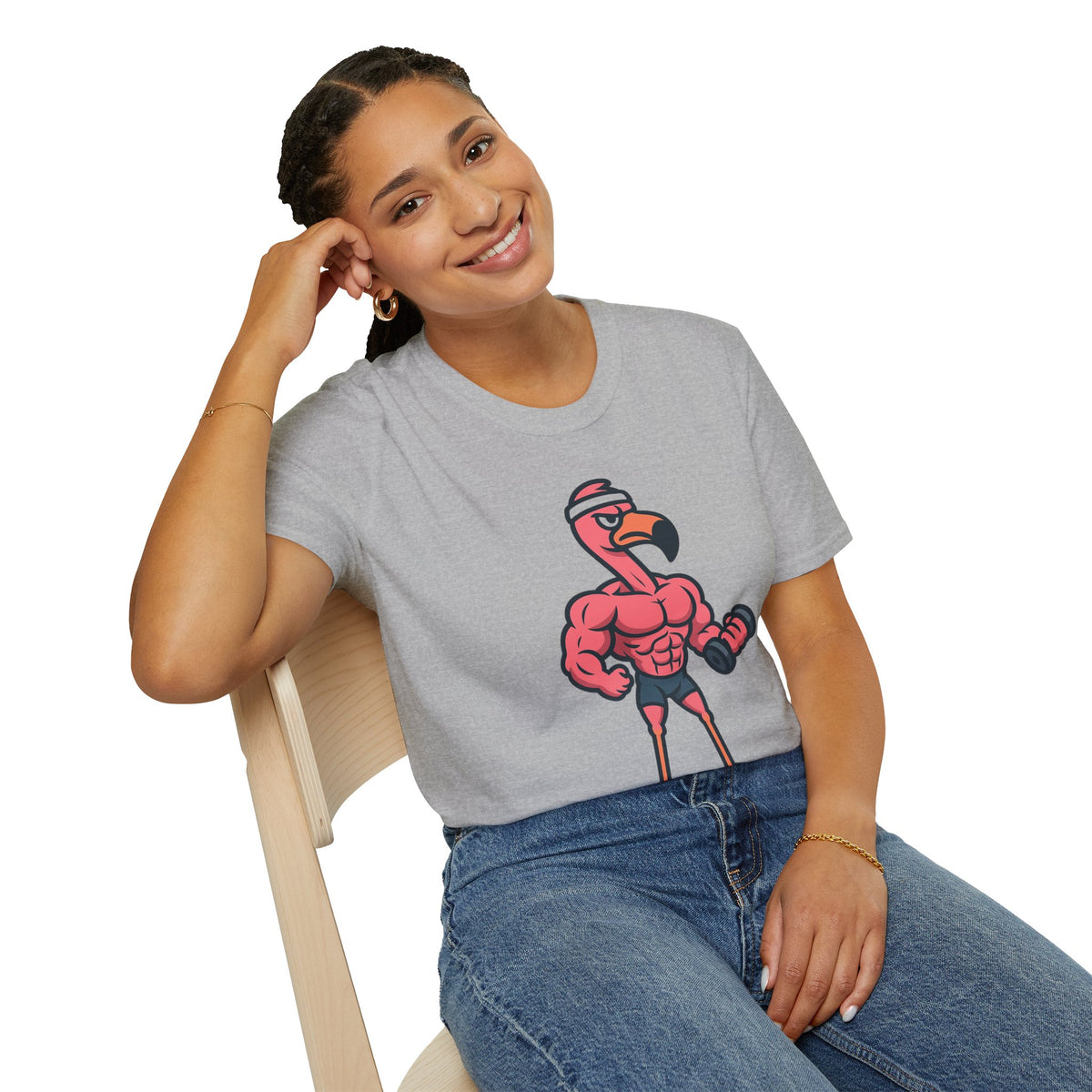 Skipping Leg Day Flamingo T-Shirt