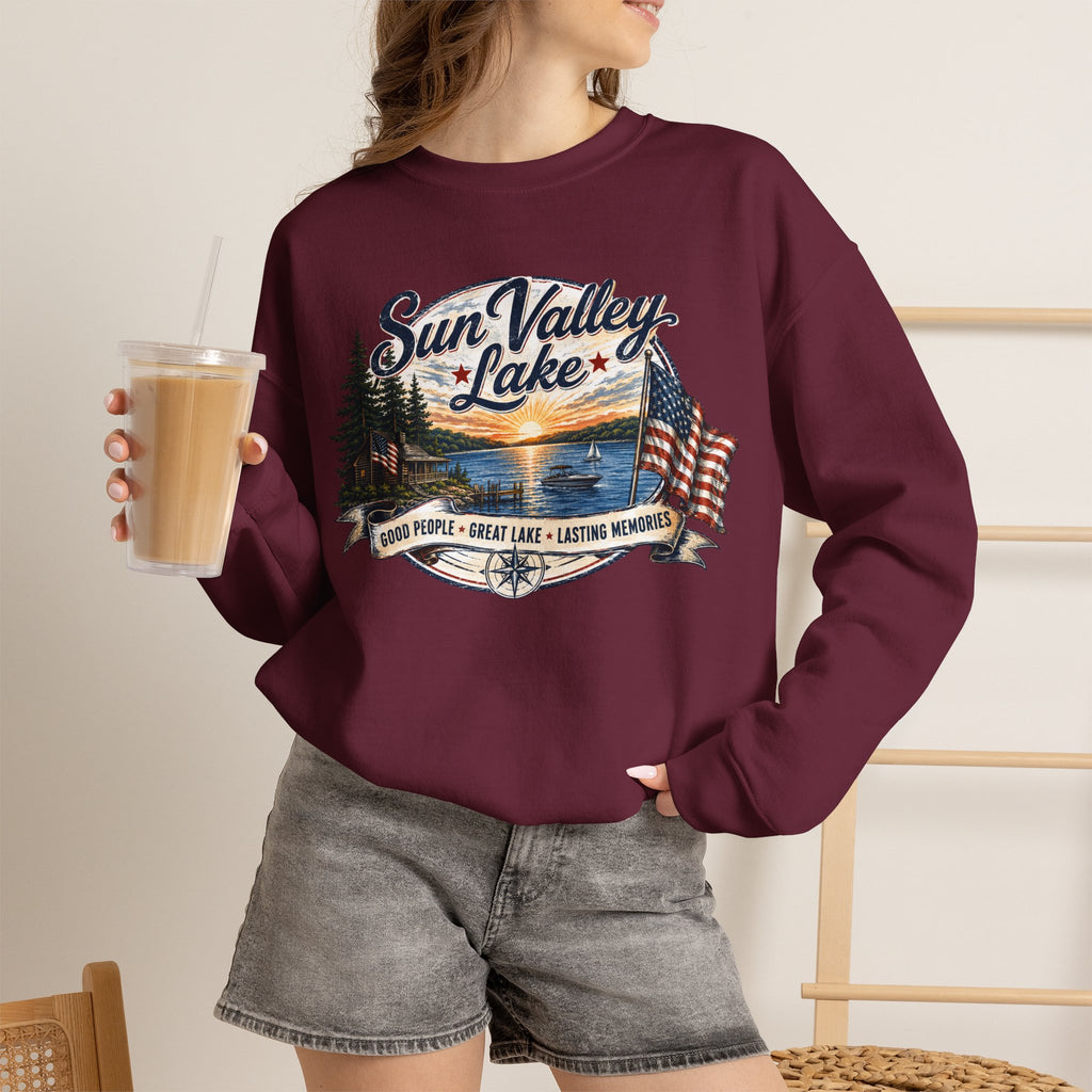 Sun Valley Lake Unisex Crewneck Sweatshirt
