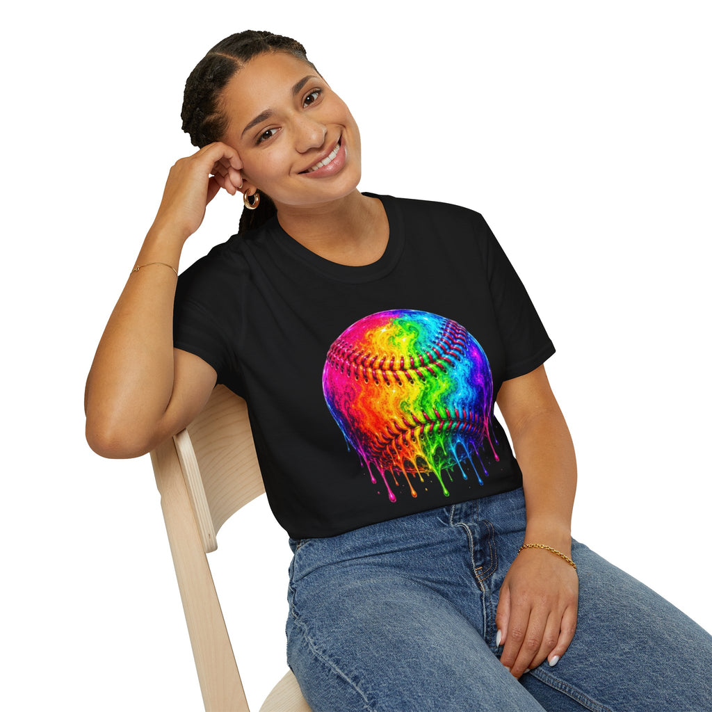Rainbow Drip Baseball T-Shirt