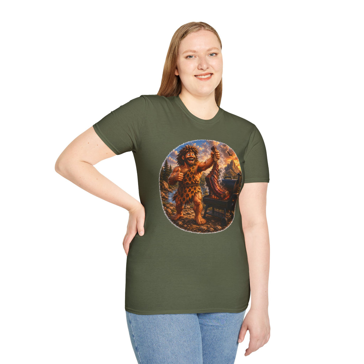 Caveman Grilling T-Shirt