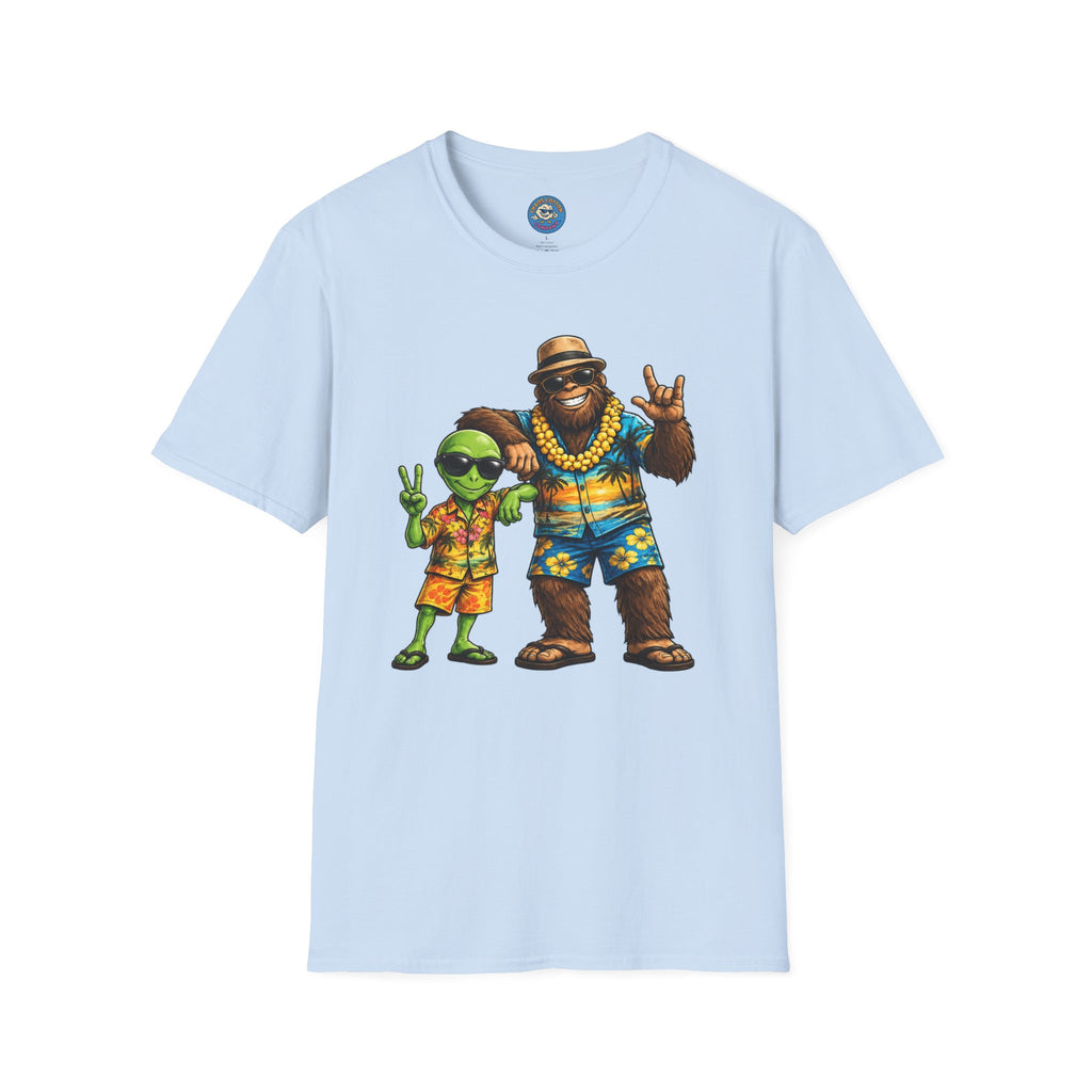 Hawaiian Alien and Bigfoot T-Shirt