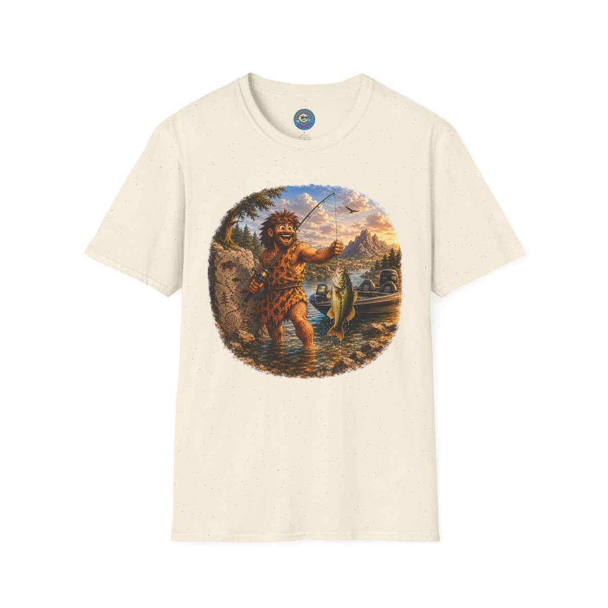 Caveman Goes Fishing T-Shirt