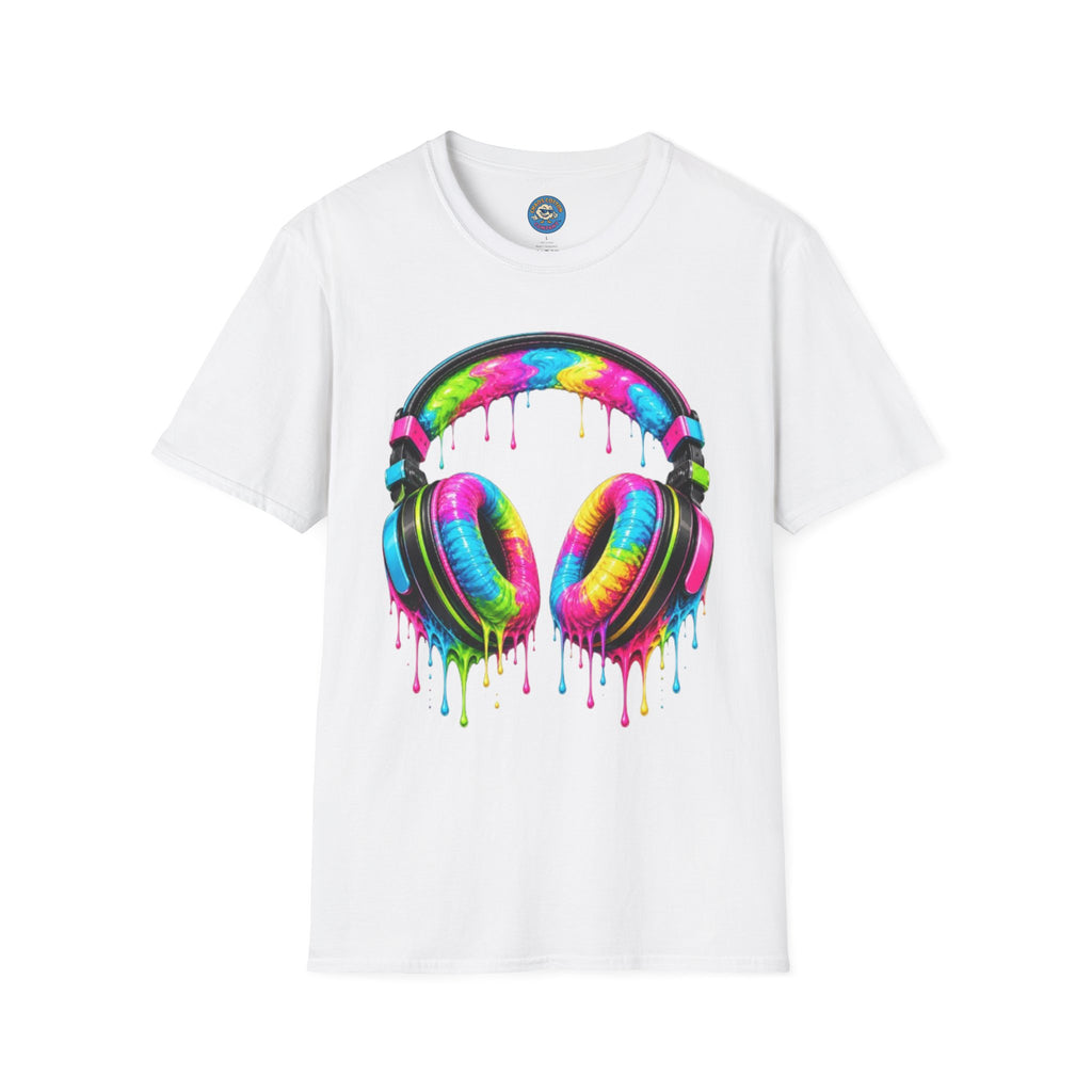 80's Neon Drip Headphones T-Shirt
