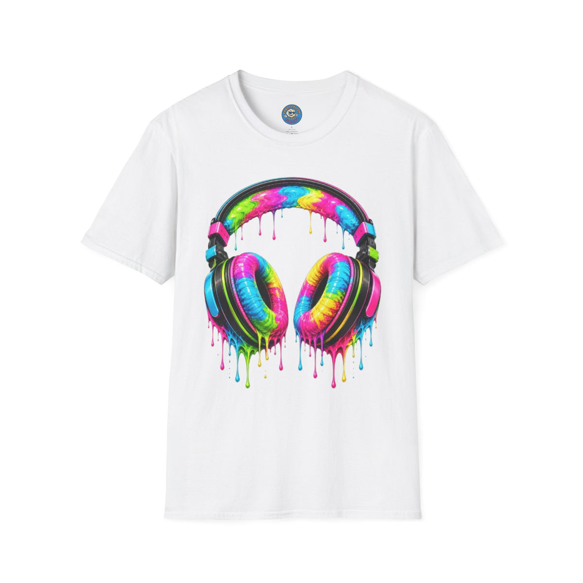 80's Neon Drip Headphones T-Shirt