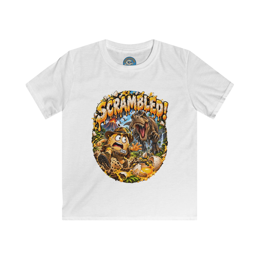 Greg the Egg "Scrambled Dinosaur" Kids T-Shirt