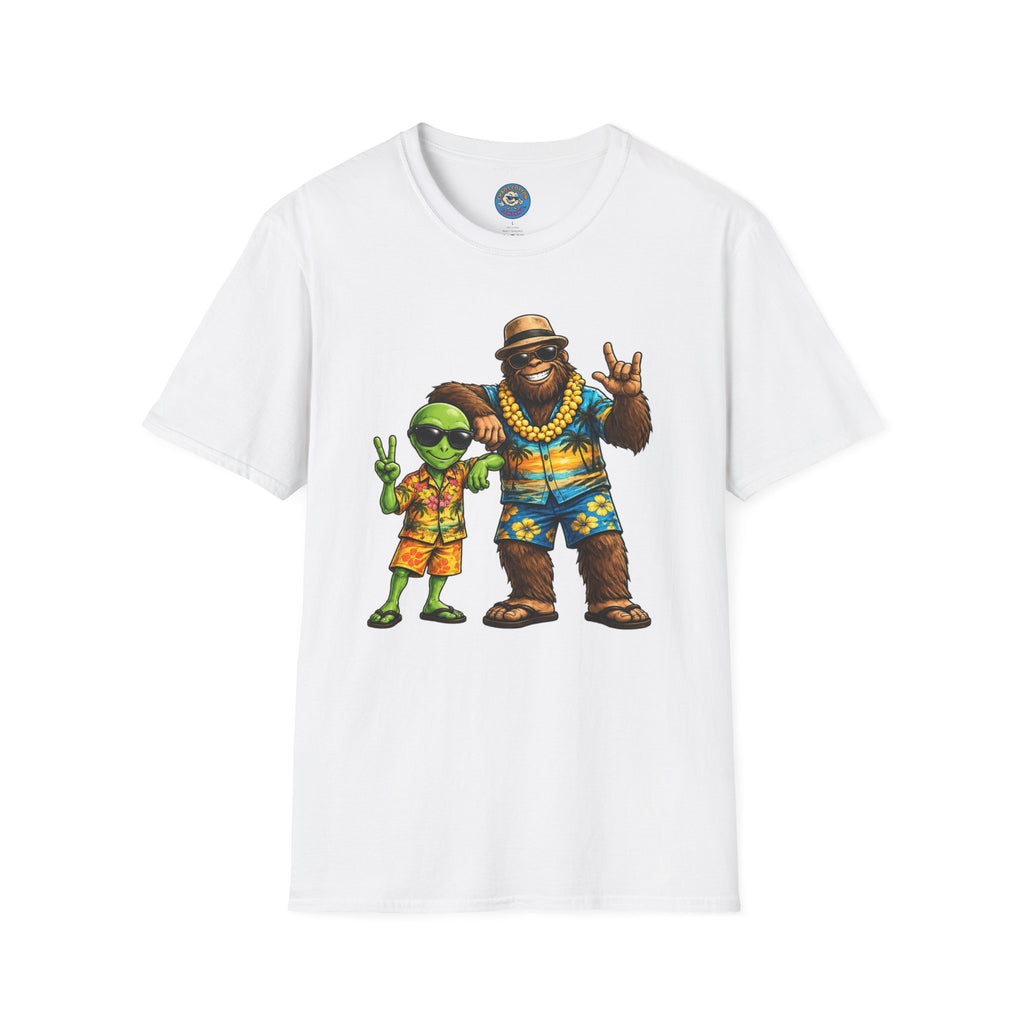 Hawaiian Alien and Bigfoot T-Shirt