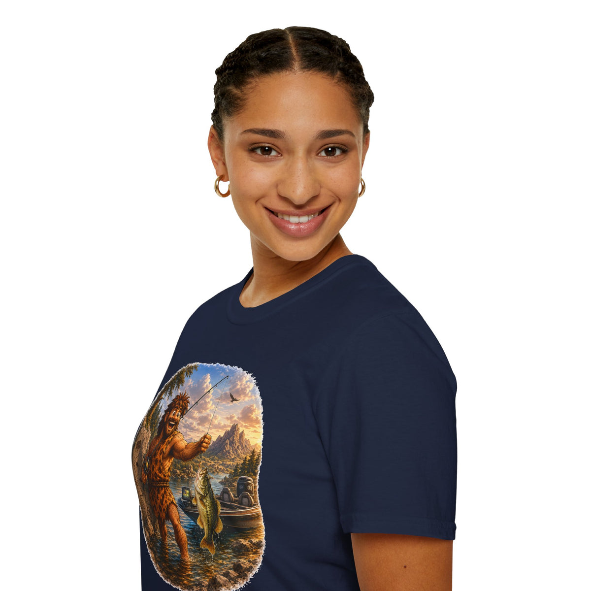 Caveman Goes Fishing T-Shirt