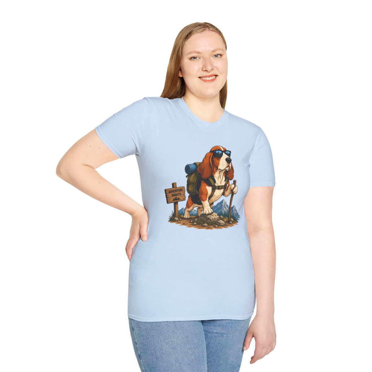 Hiking Basset Hound T-Shirt