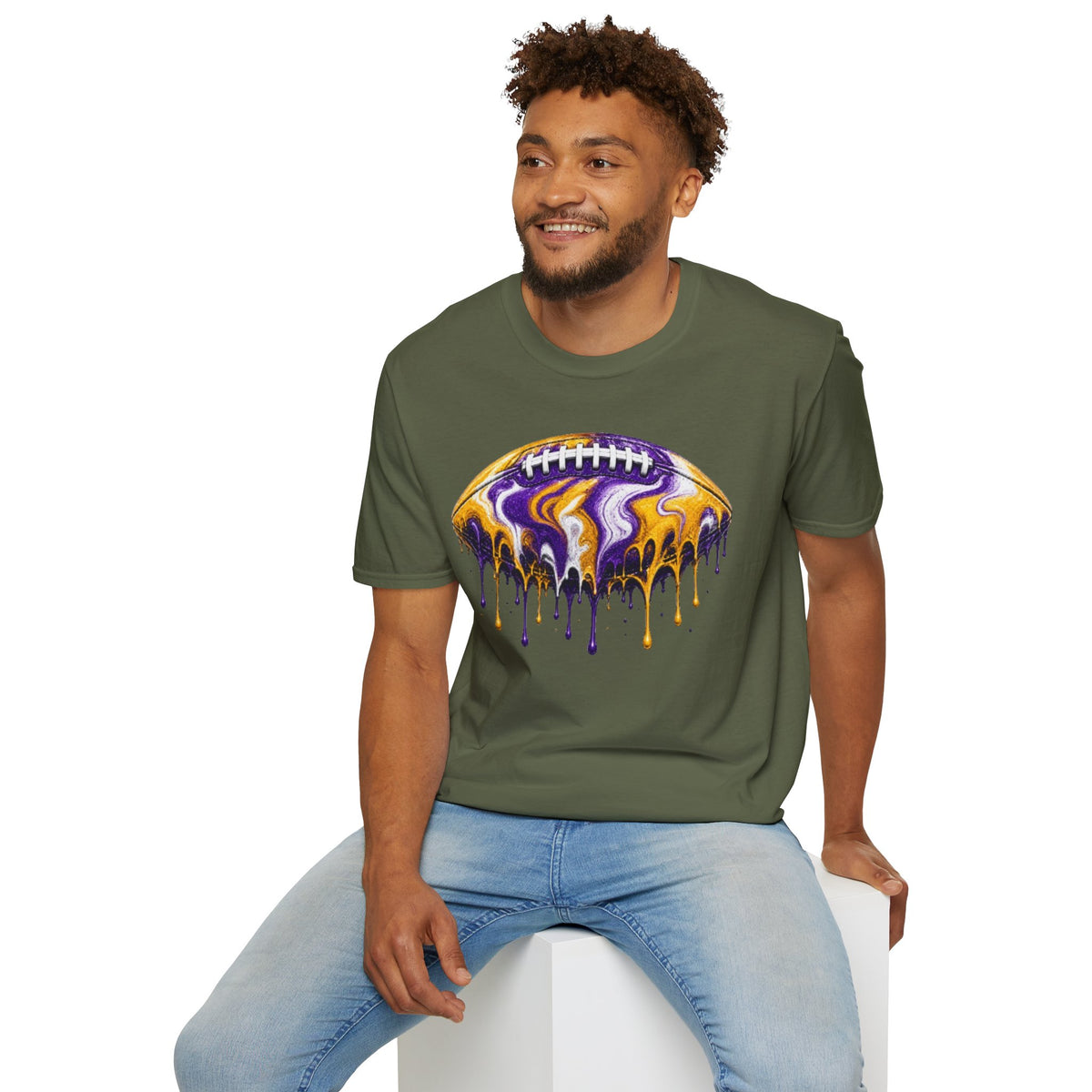 LSU Football Drip T-Shirt
