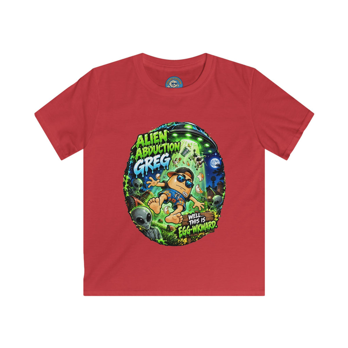 Greg the Egg "Alien Abduction" Kids T-Shirt