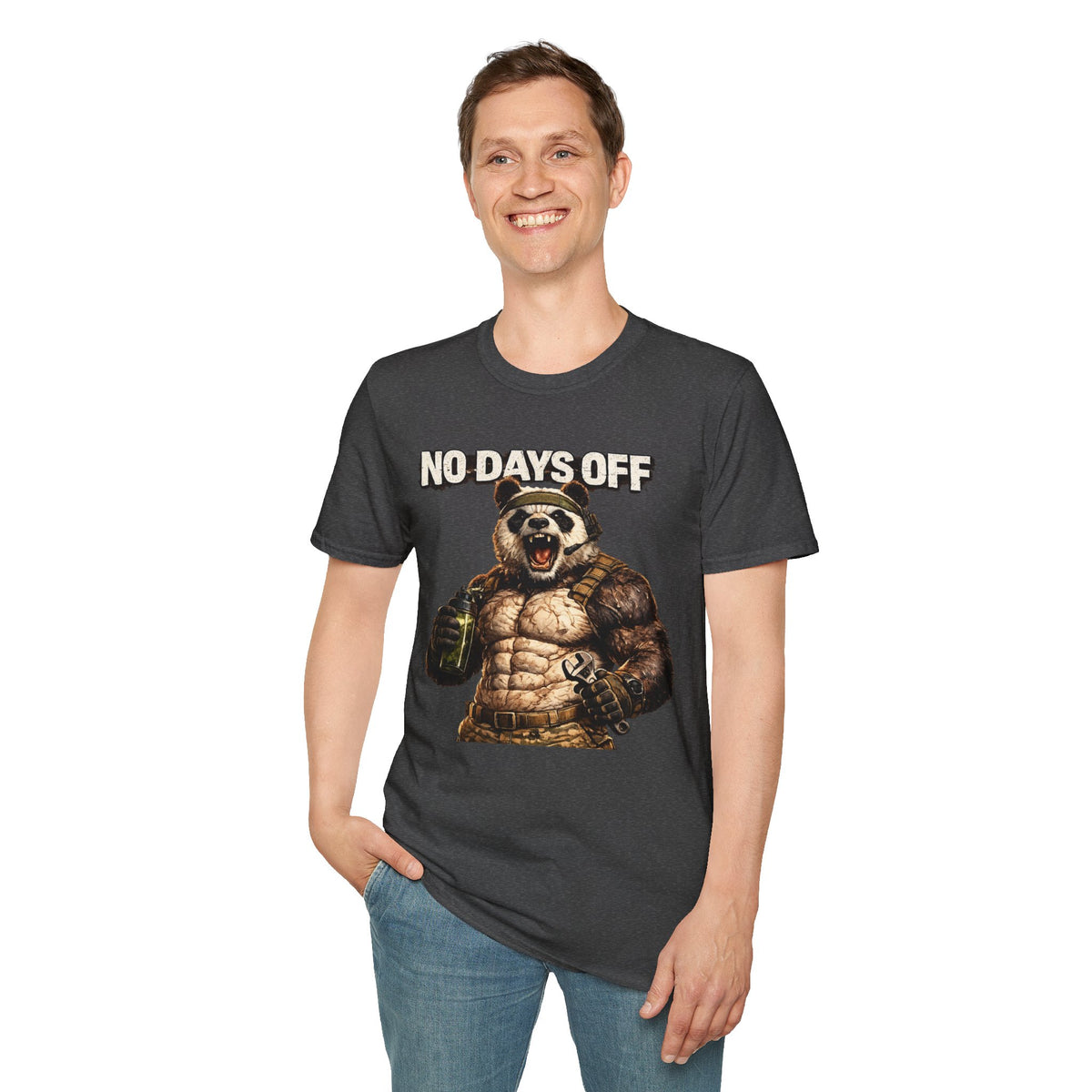 No Days Off Panda Workout T-Shirt