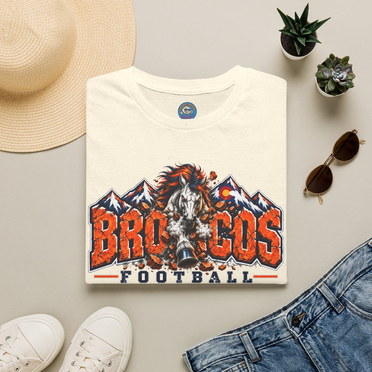 Broncos Football Mountain T-Shirt (V5)