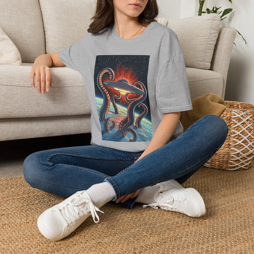 UFO & Giant Space Octopus T-Shirt