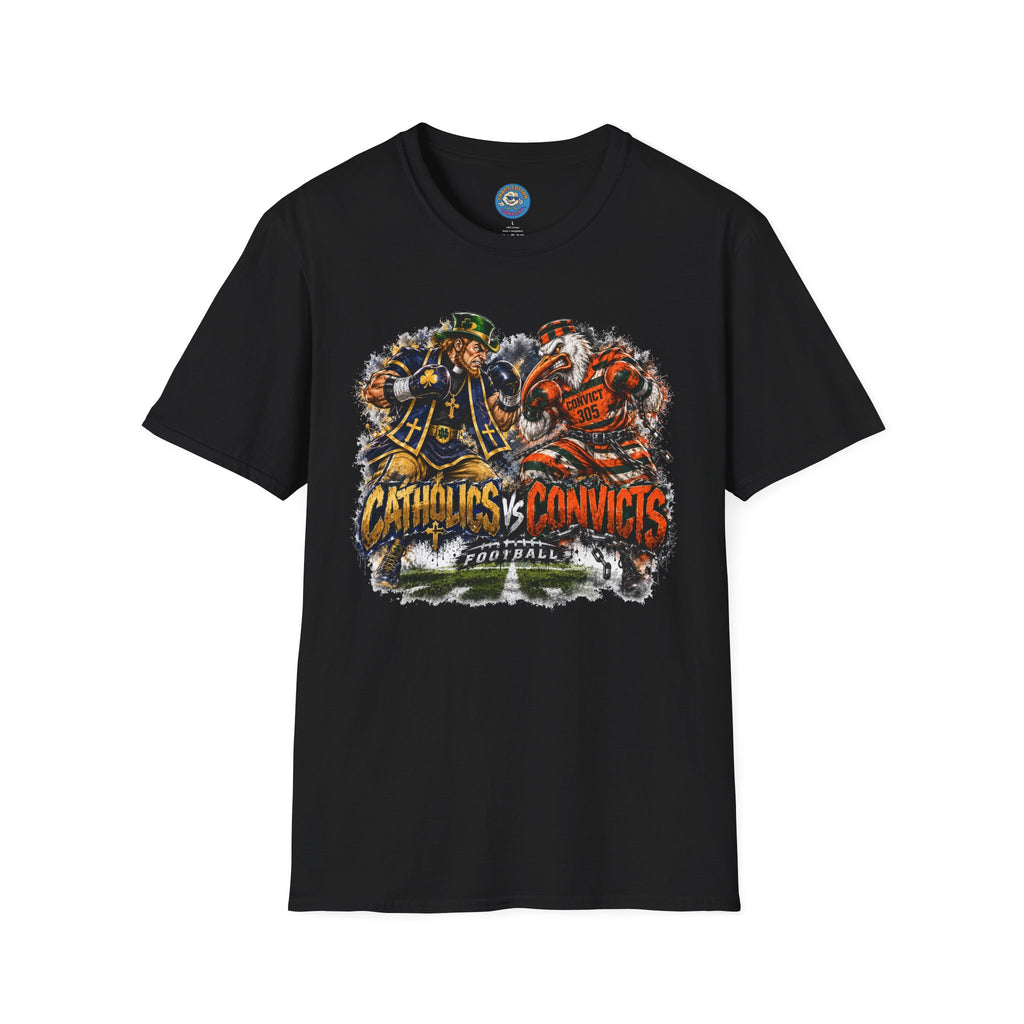 Catholics vs Convicts Rivalry Football T-Shirt