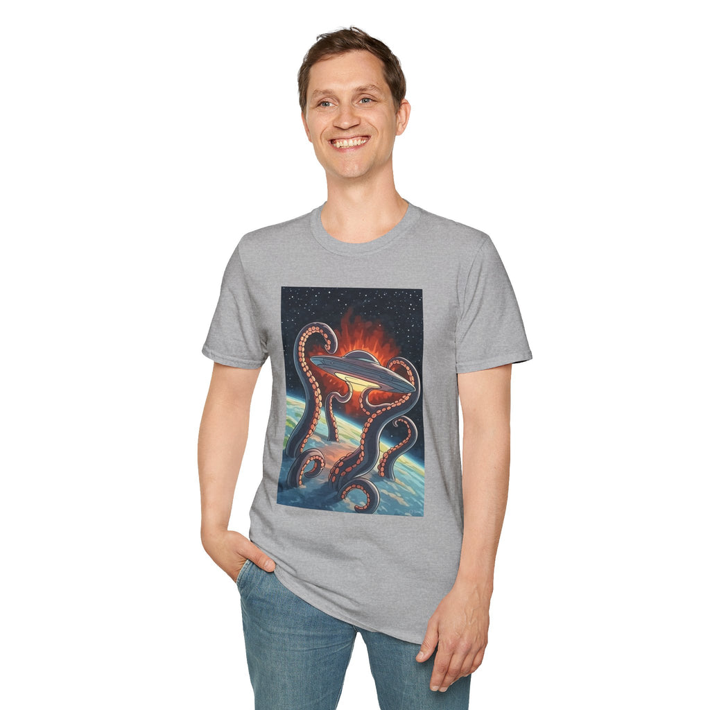 UFO & Giant Space Octopus T-Shirt
