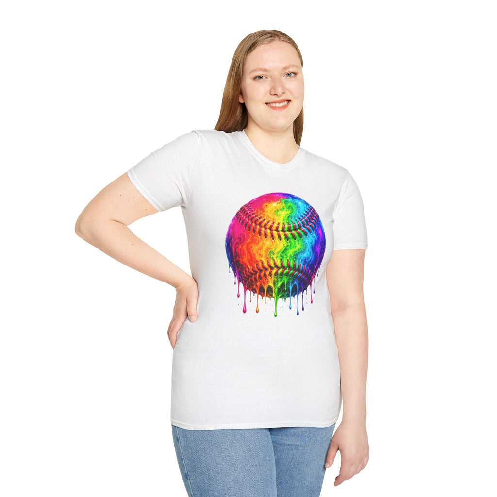 Rainbow Drip Baseball T-Shirt