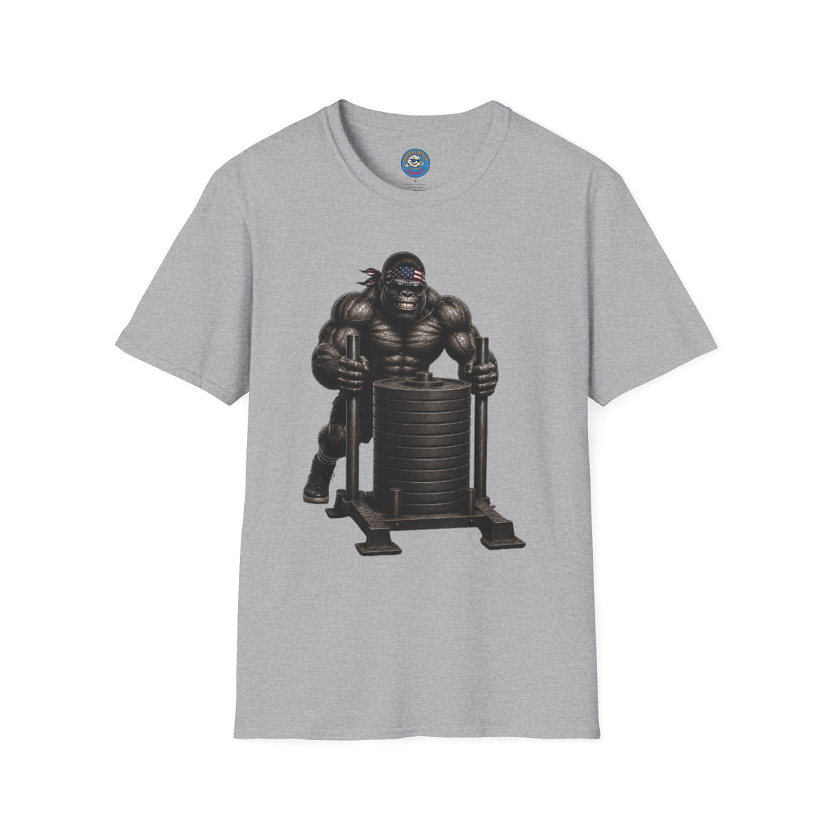 Gorilla Weightlifting T-Shirt (Pushing Sled)