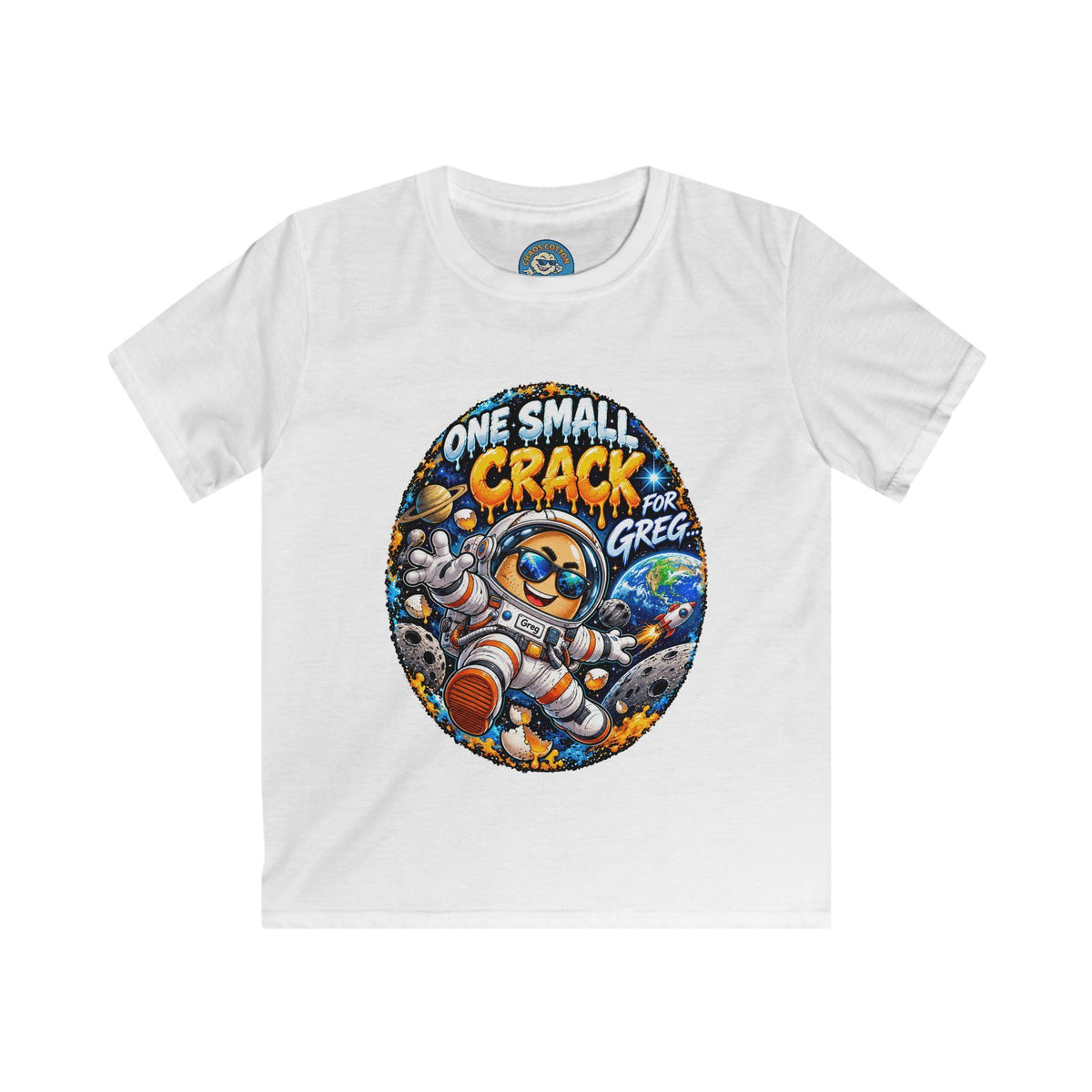 Greg the Egg "One Small Crack" Kids T-Shirt