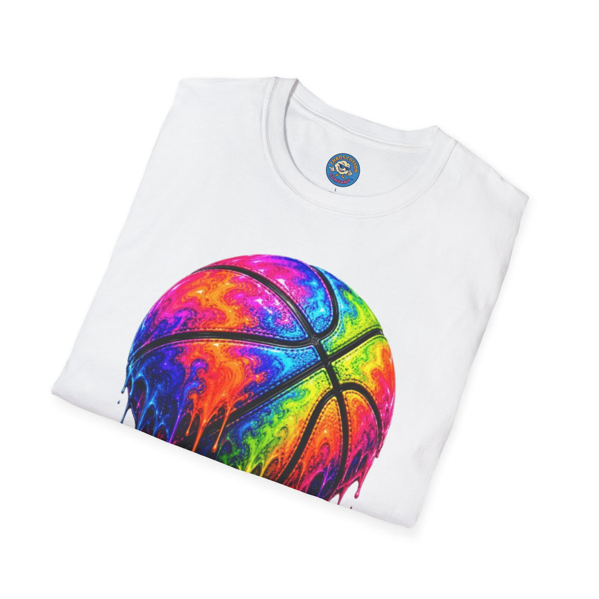 Rainbow Drip Basketball T-Shirt