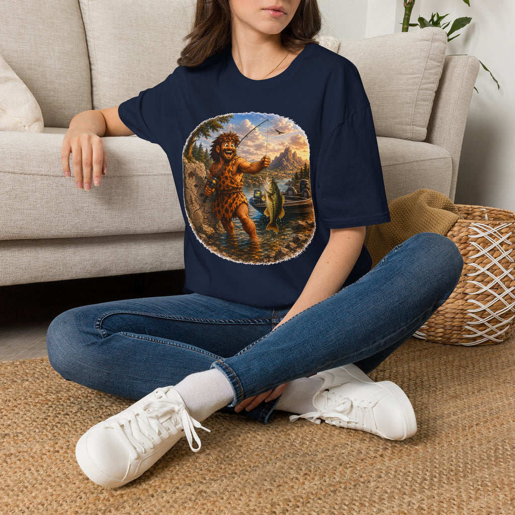 Caveman Goes Fishing T-Shirt