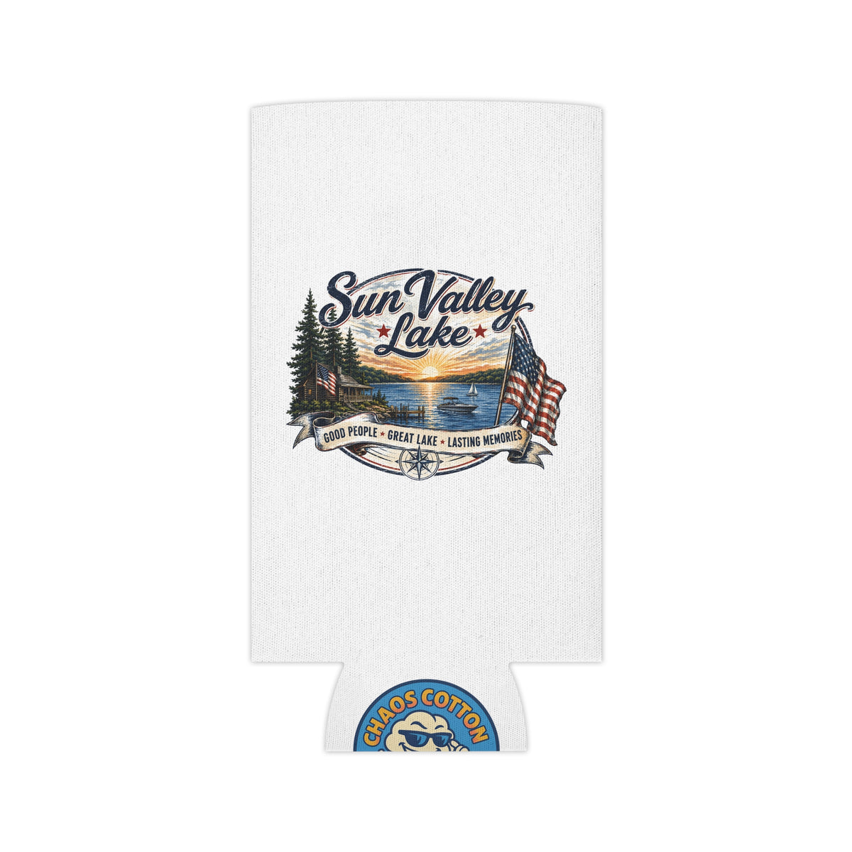 Sun Valley Lake Insulated Can Cooler