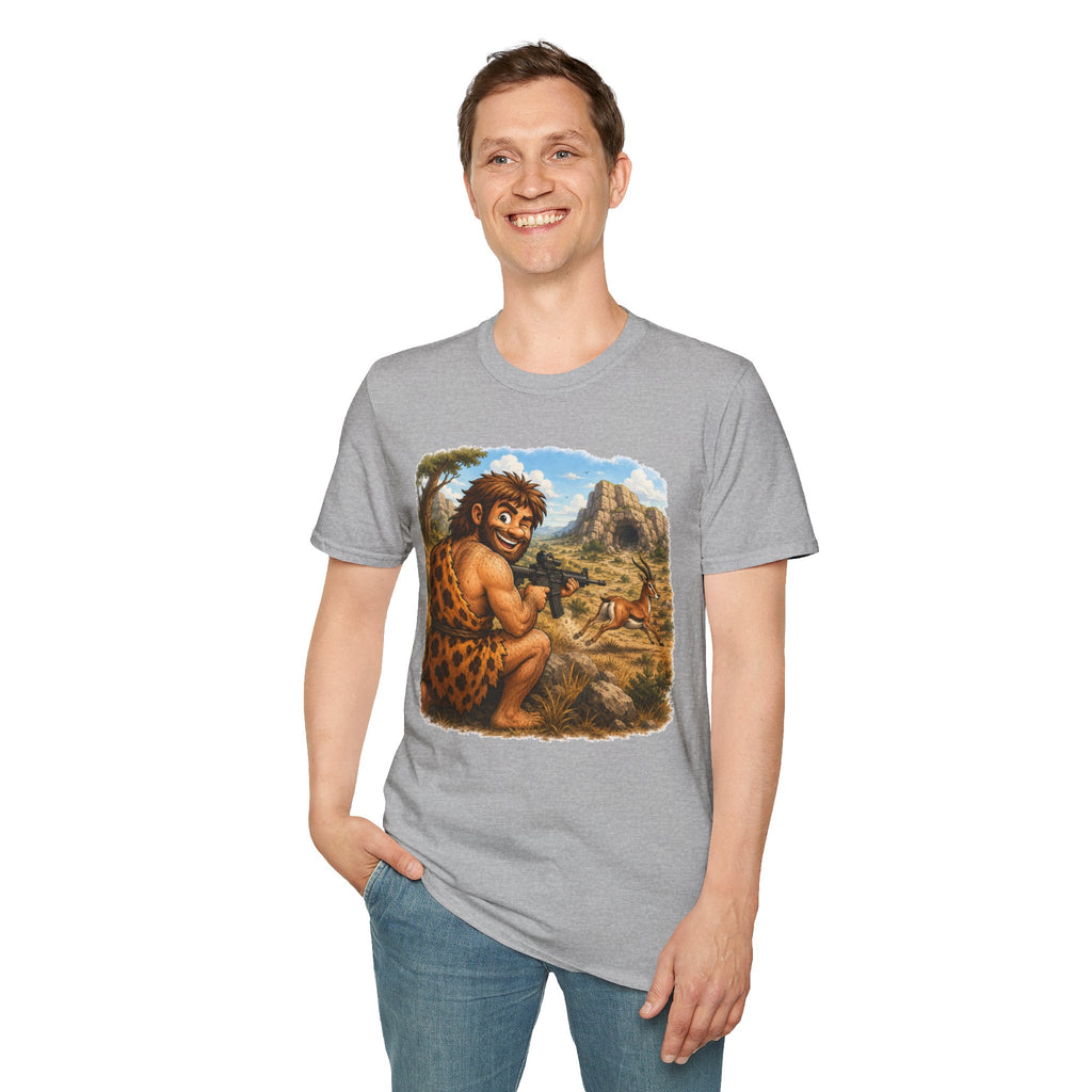 Caveman Hunting with an AR T-Shirt