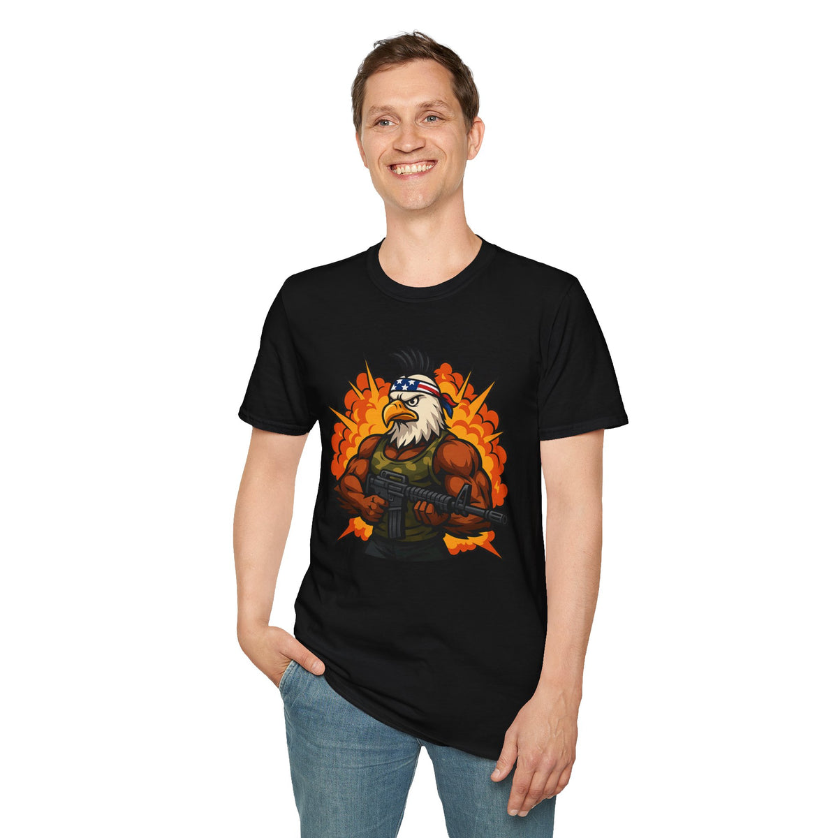 Patriotic Eagle Warrior T-Shirt