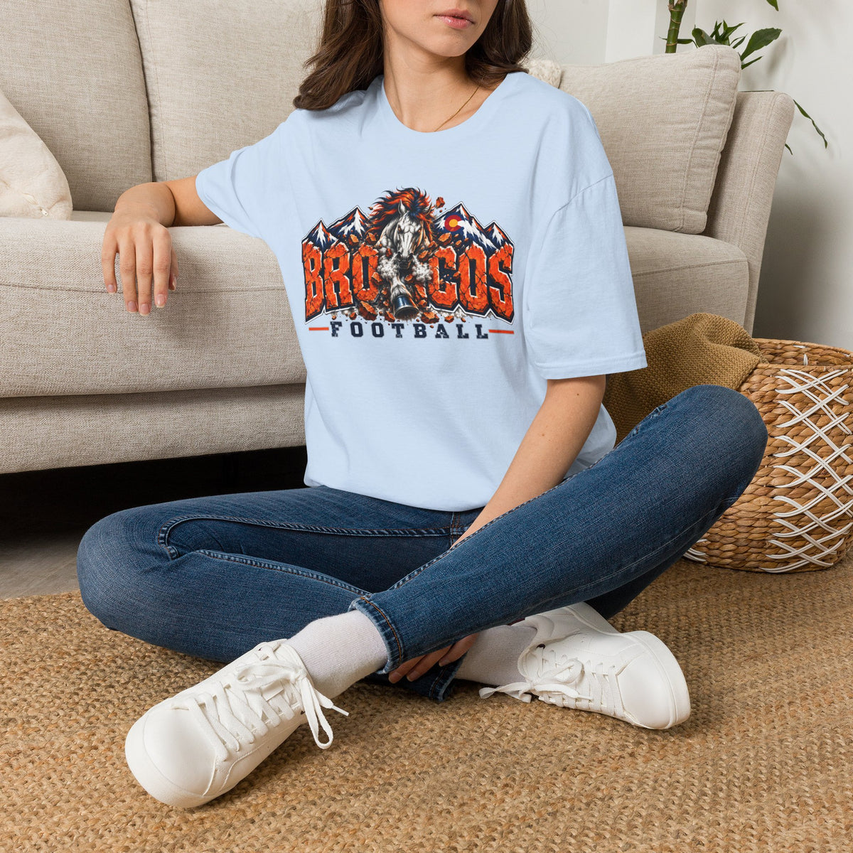 Broncos Football Mountain T-Shirt (V5)