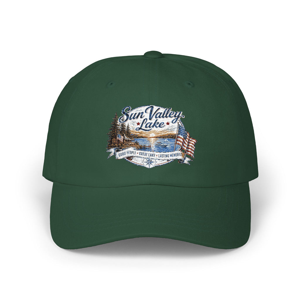 Sun Valley Lake Embroidered Cap - Adjustable Lake Life Hat