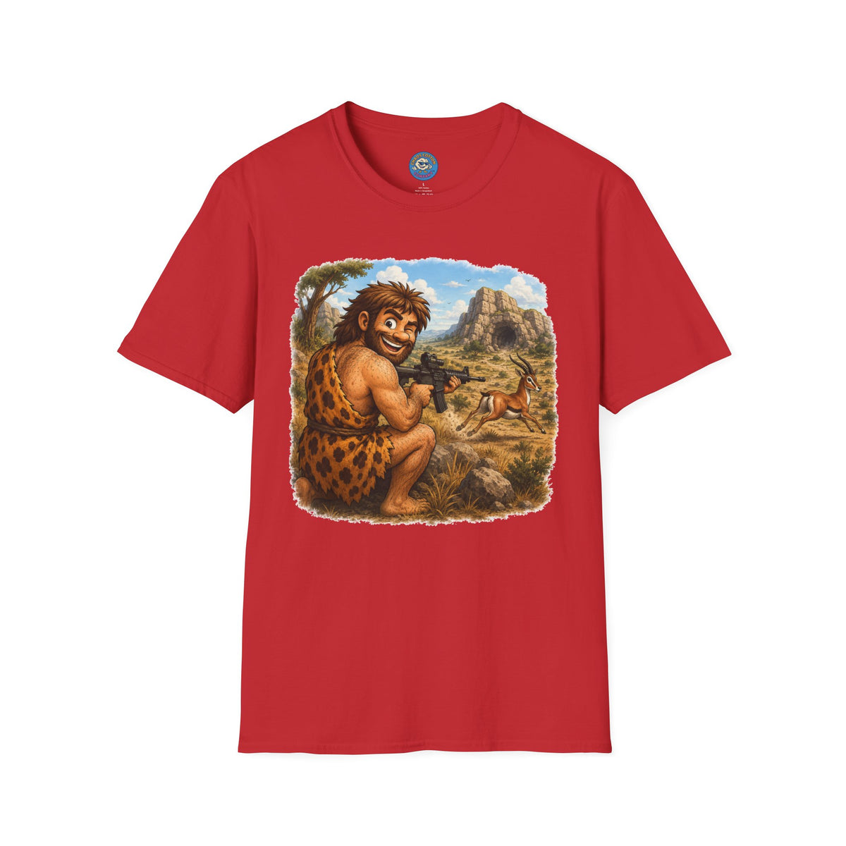Caveman Hunting with an AR T-Shirt