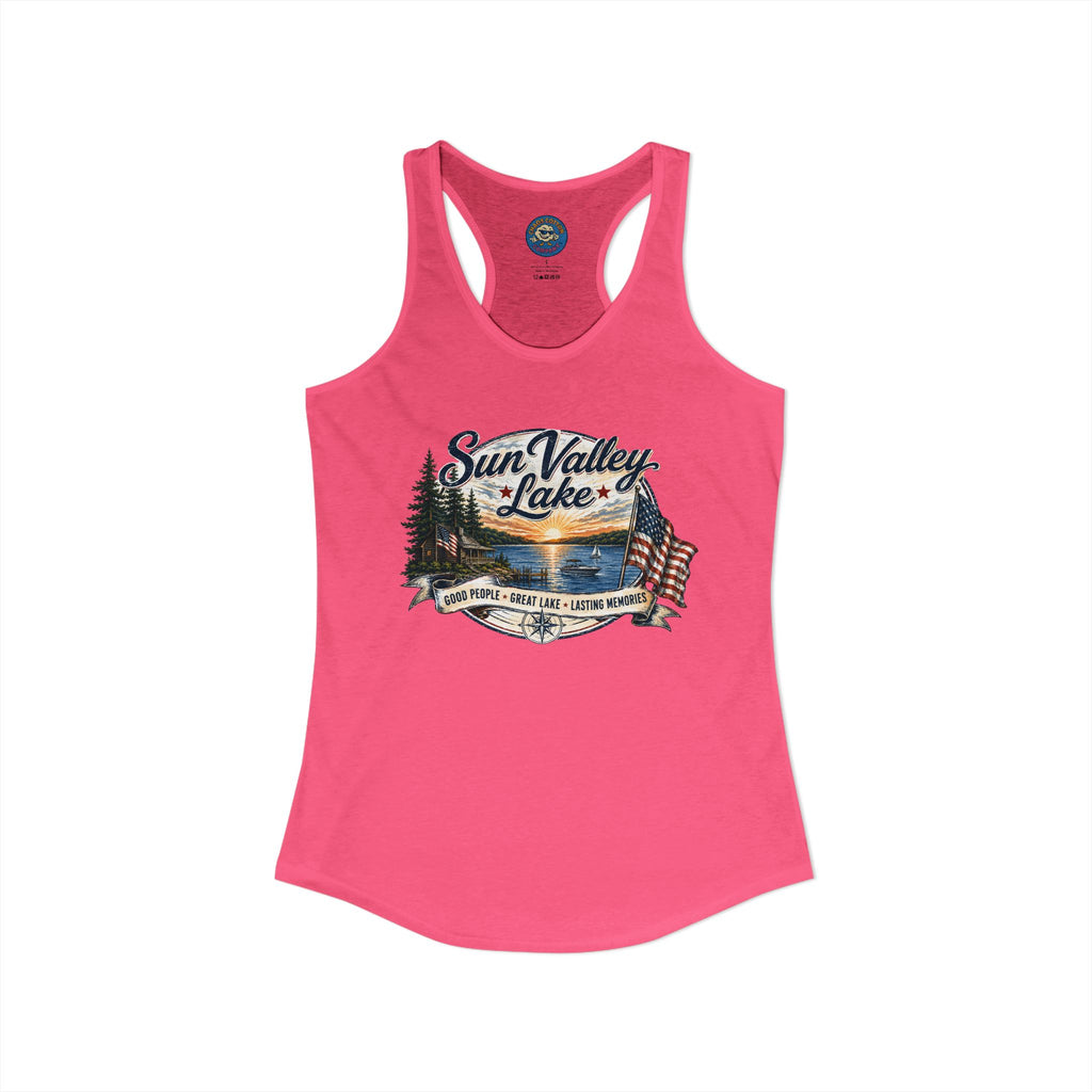 Sun Valley Lake Community Women's Ideal Racerback Tank