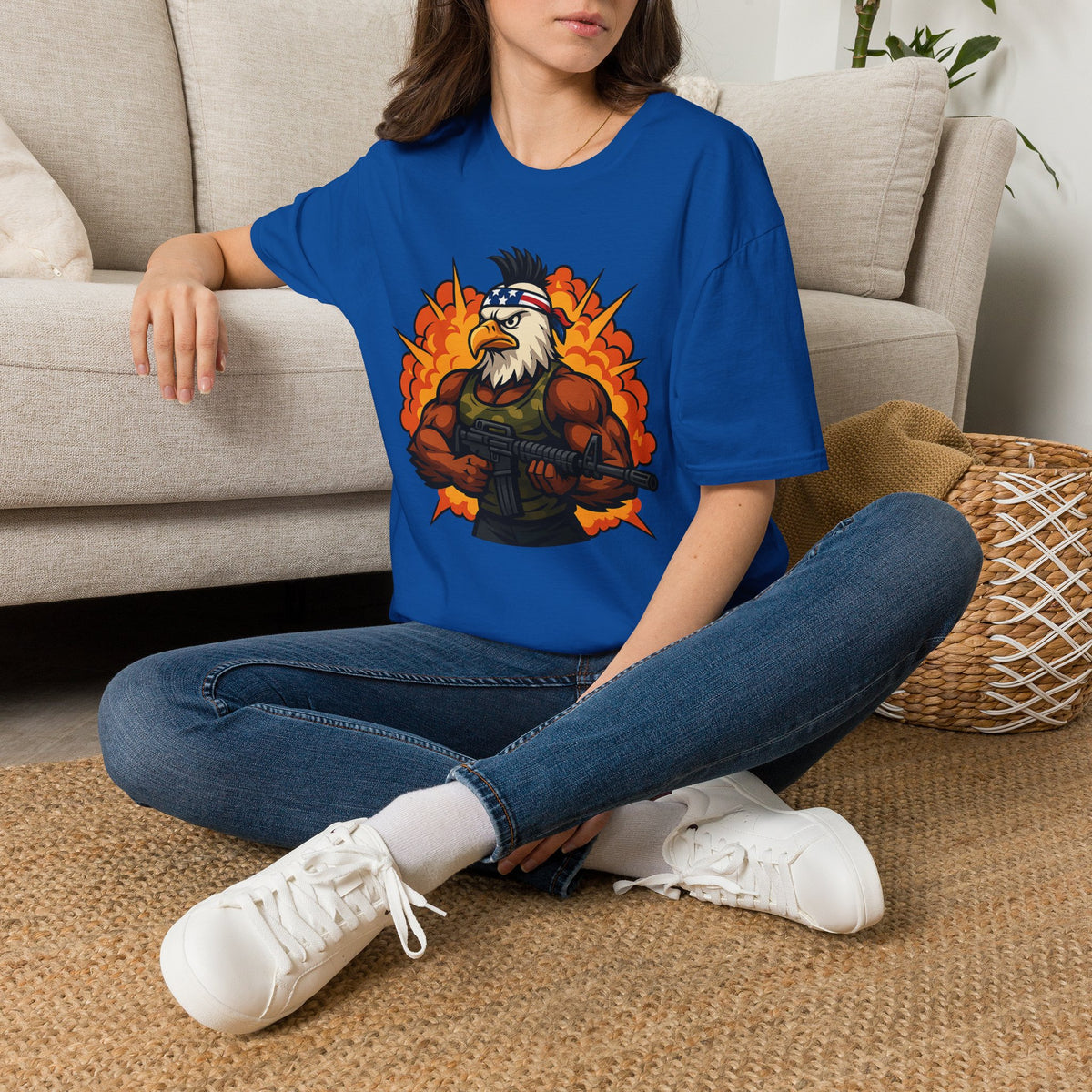 Patriotic Eagle Warrior T-Shirt