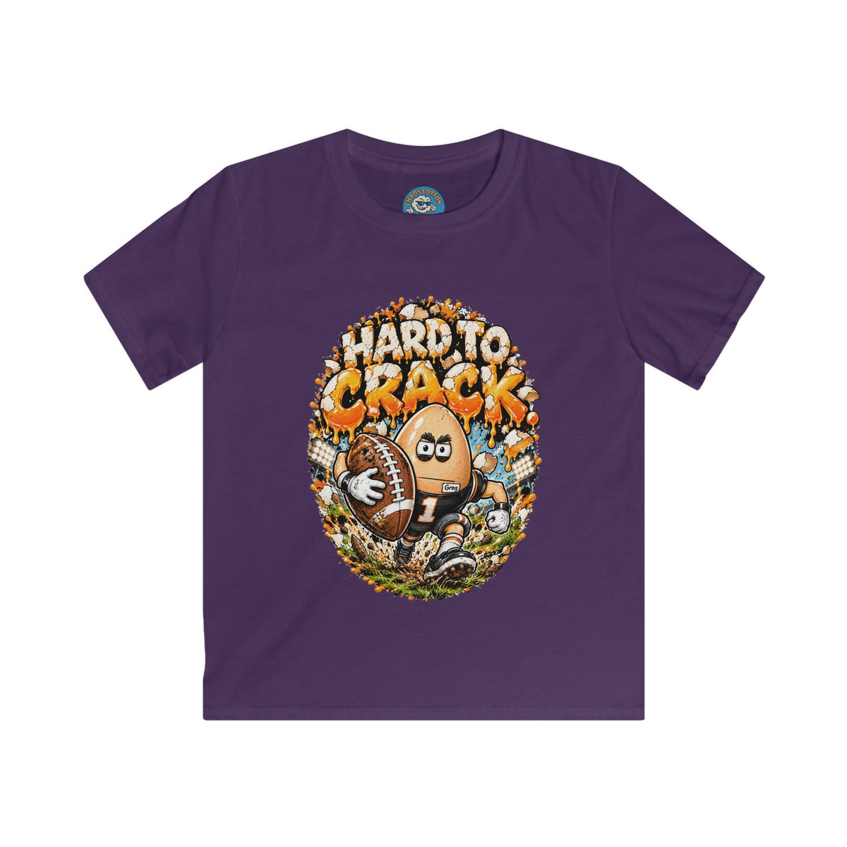 Greg the Egg "Hard to Crack" Football Kids T-Shirt