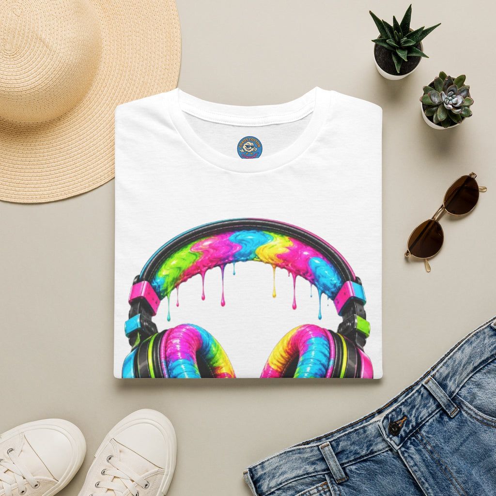 80's Neon Drip Headphones T-Shirt