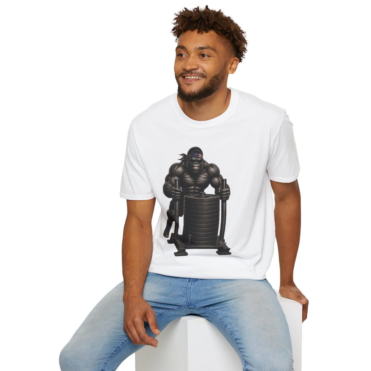 Gorilla Weightlifting T-Shirt (Pushing Sled)