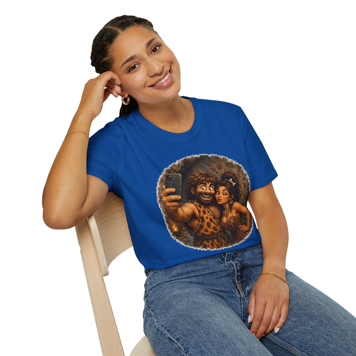 Caveman Couple Selfie T-Shirt