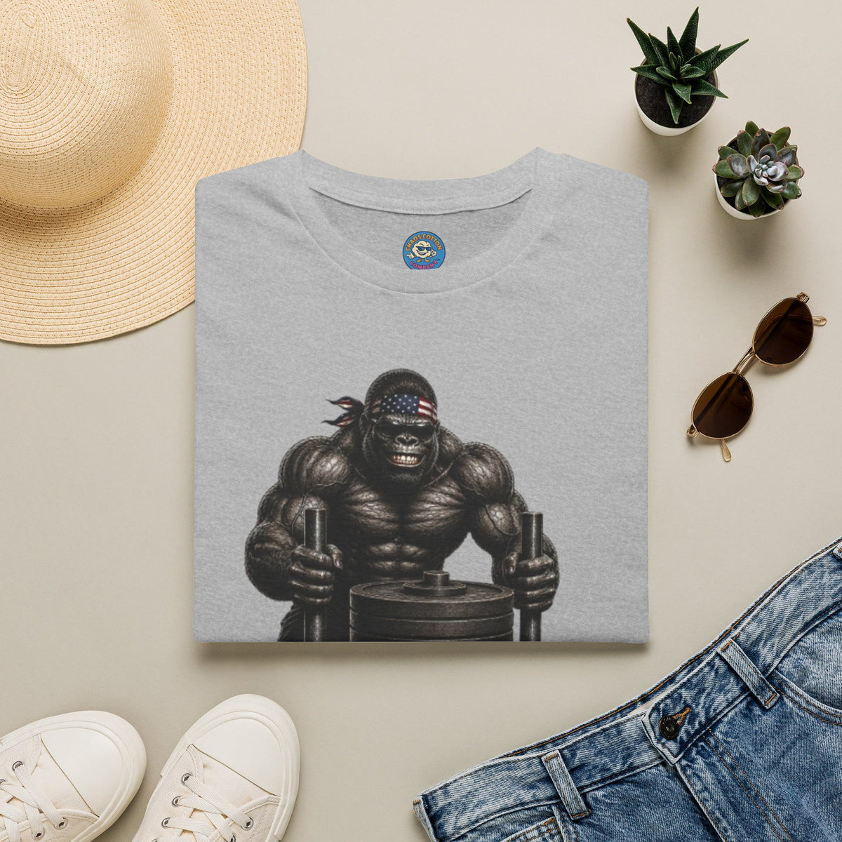 Gorilla Weightlifting T-Shirt (Pushing Sled)