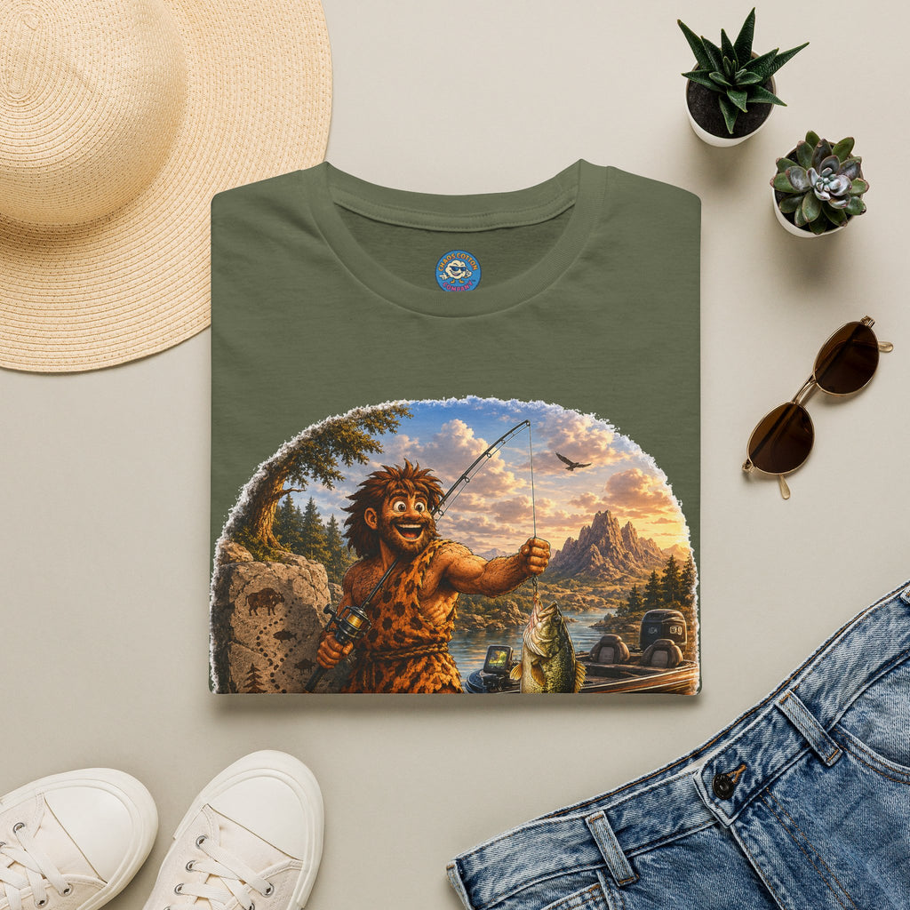 Caveman Goes Fishing T-Shirt