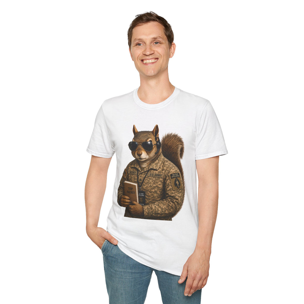 Secret Squirrel Military Intelligence Funny Tactical Squirrel Graphic